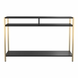 Furniture of America Mirah Contemporary Metal 3-Shelf Console Table in Black