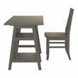 Furniture of America Prenna Wood 2-Piece Writing Desk and Chair Set in Gray