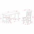 Furniture of America Prenna Wood 2-Piece Writing Desk and Chair Set in White