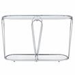 Furniture of America Miffa Contemporary Metal 1-Shelf Console Table in Chrome