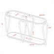 Furniture of America Miffa Contemporary Metal 1-Shelf Console Table in Chrome