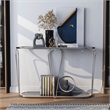 Furniture of America Miffa Contemporary Metal 1-Shelf Console Table in Chrome