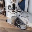 Furniture of America Miffa Contemporary Metal 1-Shelf Console Table in Chrome