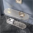 Furniture of America Miffa Contemporary Metal 1-Shelf Console Table in Chrome