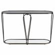Furniture of America Miffa Contemporary Metal 1-Shelf Console Table in Black