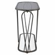 Furniture of America Miffa Contemporary Metal 1-Shelf Console Table in Black