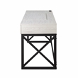 FOA 2-Piece 60 Inch Antique White Wood Lift Top Desk and Home Office Chair Set