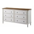 Furniture of America Birch Wood 6-Drawer Double Dresser in Antique White