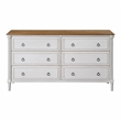 Furniture of America Birch Wood 6-Drawer Double Dresser in Antique White