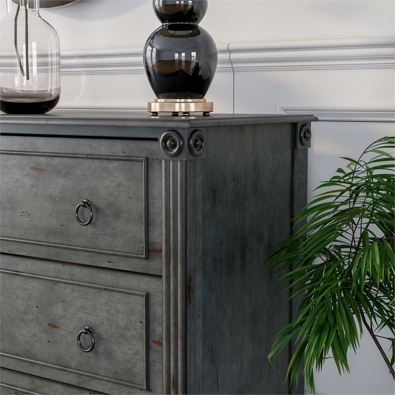 Furniture of America Birch Wood 6-Drawer Double Dresser in Antique Gray