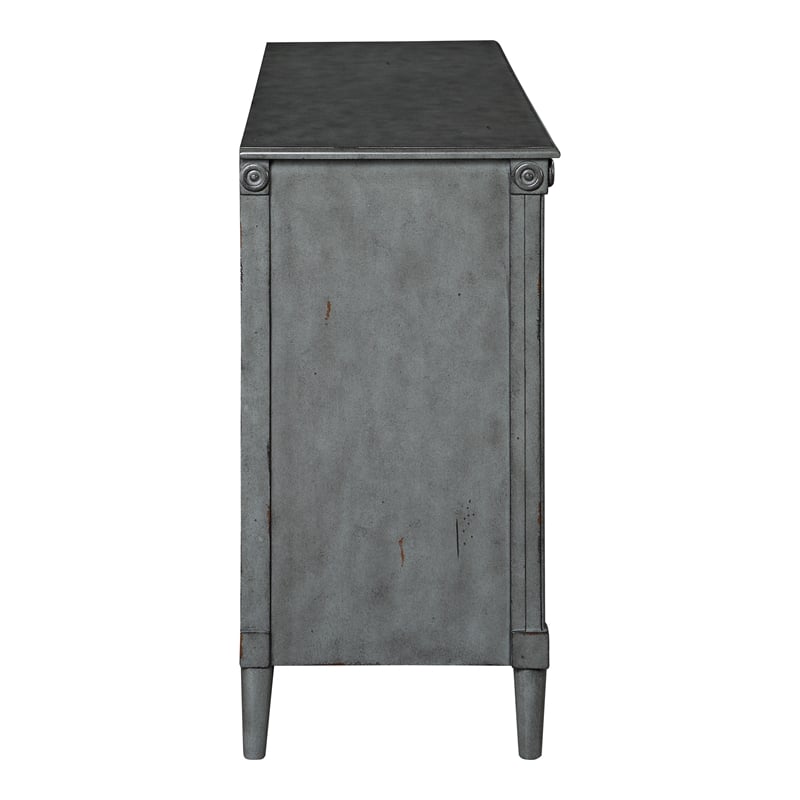 Furniture of America Birch Wood 6-Drawer Double Dresser in Antique Gray
