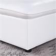Furniture of America Kamala Faux Leather Tufted Futon Chair in White