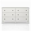 Furniture of America Reyes Rustic Wood 6-Drawer Dresser in White