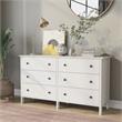 Furniture of America Reyes Rustic Wood 6-Drawer Dresser in White