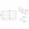Furniture of America Reyes Rustic Wood 6-Drawer Dresser in White