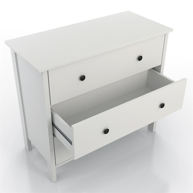 Furniture of America Reyes Rustic Wood 3-Drawer Chest in White