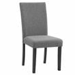 Furniture of America Vacti Wood and Fabric 5-Piece Round Dining Set in Gray