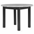 Furniture of America Vacti Wood and Fabric 5-Piece Round Dining Set in Gray