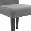 Furniture of America Vacti Wood and Fabric 5-Piece Round Dining Set in Gray
