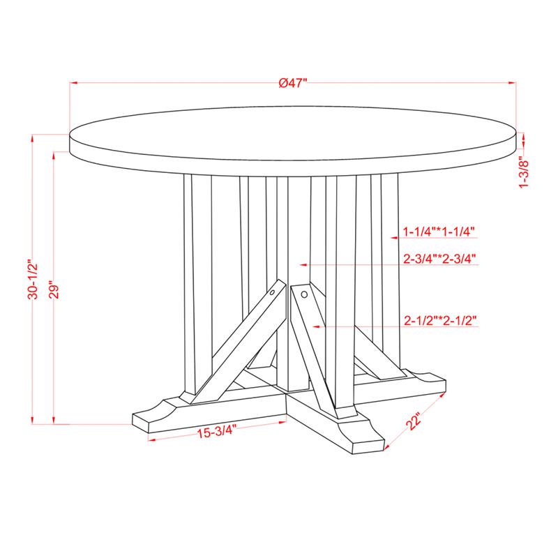 Furniture of America Kadda Wood 5-Piece Round Dining Set in Antique White