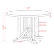 Furniture of America Kadda Wood 5-Piece Round Dining Set in Antique White