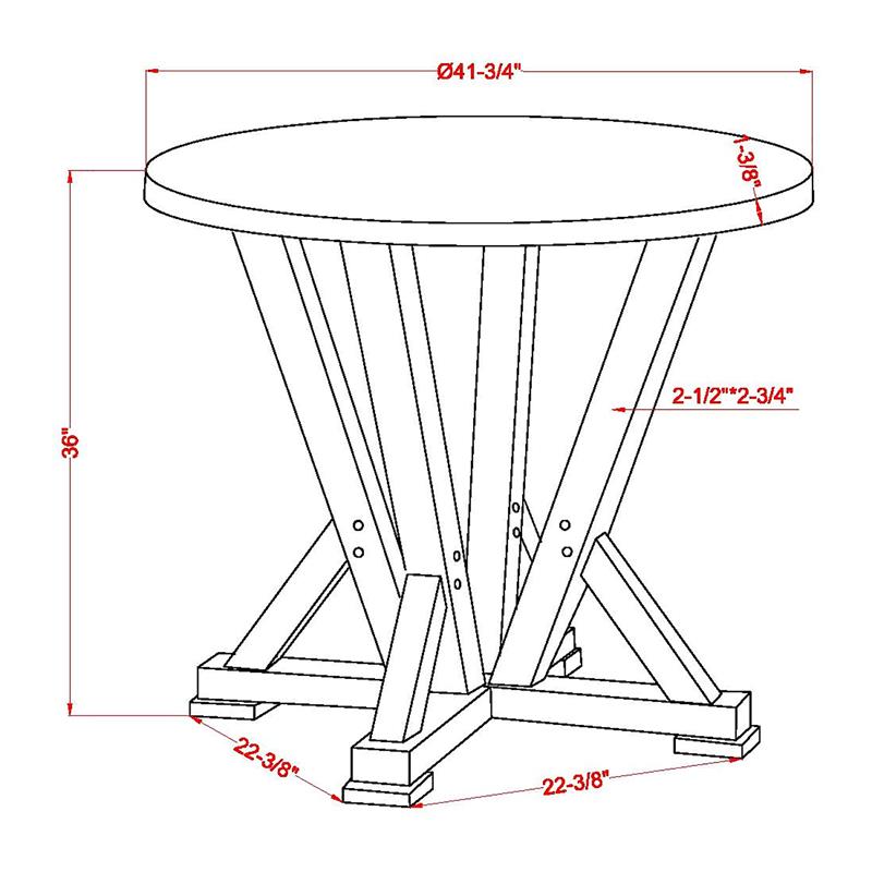 Furniture of America Huntington Wood Round Counter Height Table in