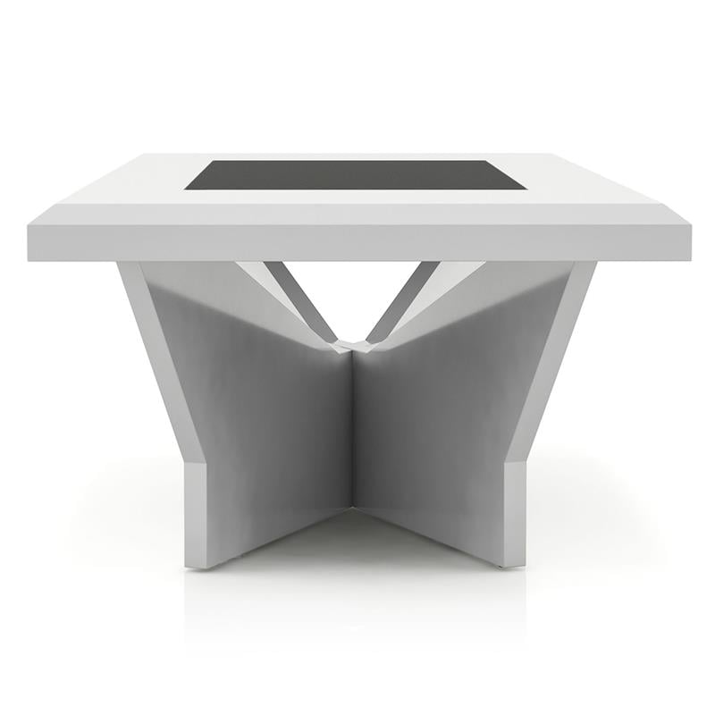 Furniture of America Avens Contemporary Wood Geometric Coffee Table in White