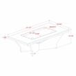 Furniture of America Avens Contemporary Wood Geometric Coffee Table in White