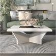 Furniture of America Avens Contemporary Wood Square Coffee Table in White