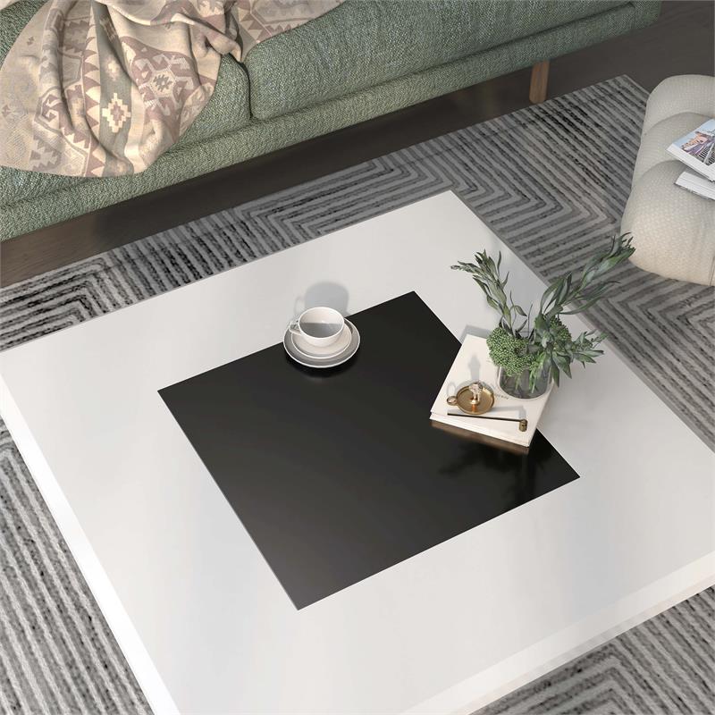 Furniture of America Avens Contemporary Wood Square Coffee Table in White