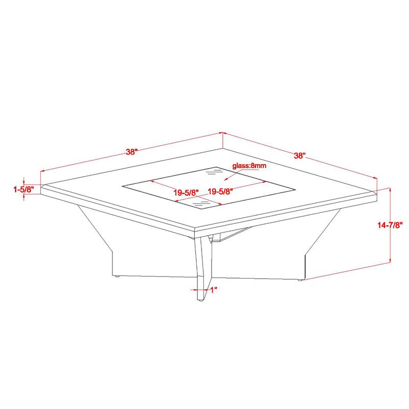 Furniture of America Avens Contemporary Wood Square Coffee Table in White