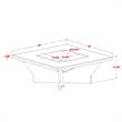 Furniture of America Avens Contemporary Wood Square Coffee Table in White