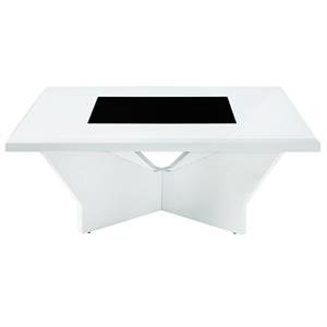 Furniture of America Avens Contemporary Wood Square Coffee Table in White