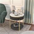 Furniture of America Timi Glam Wood 2-Piece Coffee Table Set in Dark Walnut