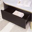 Furniture of America Timi Glam Wood 2-Piece Coffee Table Set in Dark Walnut