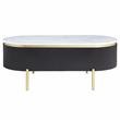 Furniture of America Timi Glam Wood 2-Piece Coffee Table Set in Dark Walnut