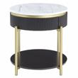 Furniture of America Timi Glam Wood 2-Piece Coffee Table Set in Dark Walnut