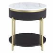 Furniture of America Timi Glam Wood 2-Piece Coffee Table Set in Dark Walnut