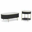 Furniture of America Timi Glam Wood 2-Piece Coffee Table Set in Dark Walnut