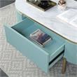 Furniture of America Timi Glam Wood 3-Piece Coffee Table Set in Light Teal Green