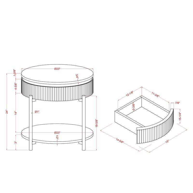 Furniture of America Timi Glam Wood 3-Piece Coffee Table Set in Light Teal Green
