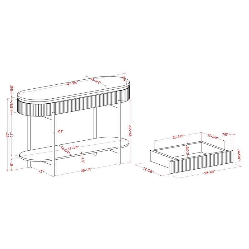 Furniture of America Timi Glam Wood 3-Piece Coffee Table Set in Light Teal Green