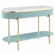Furniture of America Timi Glam Wood 3-Piece Coffee Table Set in Light Teal Green