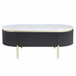 Furniture of America Timi Glam Wood 3-Piece Coffee Table Set in Dark Walnut