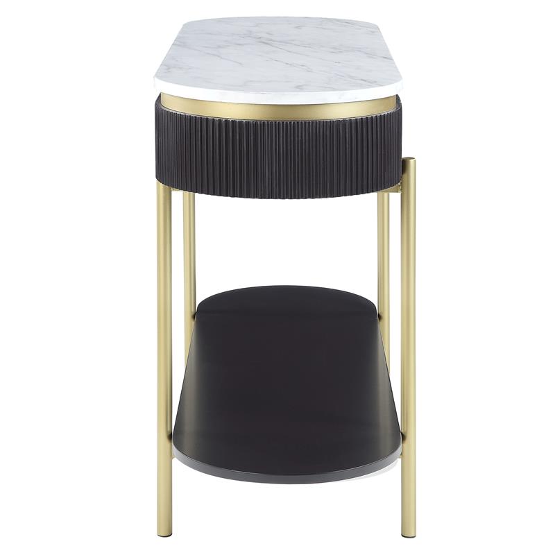 Furniture of America Timi Glam Wood 3-Piece Coffee Table Set in Dark Walnut