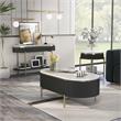 Furniture of America Timi Glam Wood 3-Piece Coffee Table Set in Dark Walnut