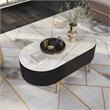 Furniture of America Timi Glam Wood 3-Piece Coffee Table Set in Dark Walnut