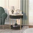 Furniture of America Timi Glam Wood 3-Piece Coffee Table Set in Dark Walnut