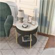Furniture of America Timi Glam Wood 3-Piece Coffee Table Set in Dark Walnut