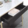 Furniture of America Timi Glam Wood 3-Piece Coffee Table Set in Dark Walnut